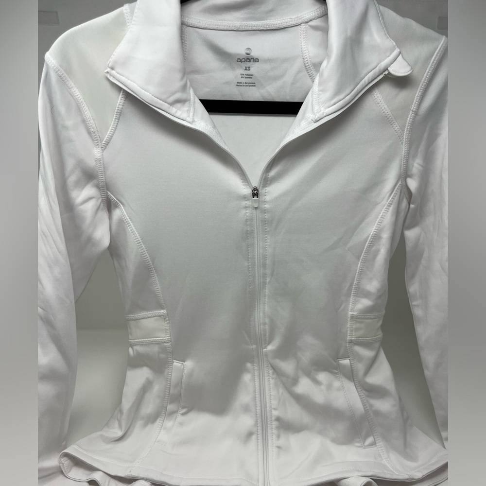 Apana White Utility Jacket Lightweight High Collar